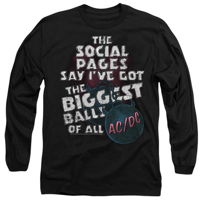Black - Side - AC-DC Unisex Adult Big Balls T-Shirt