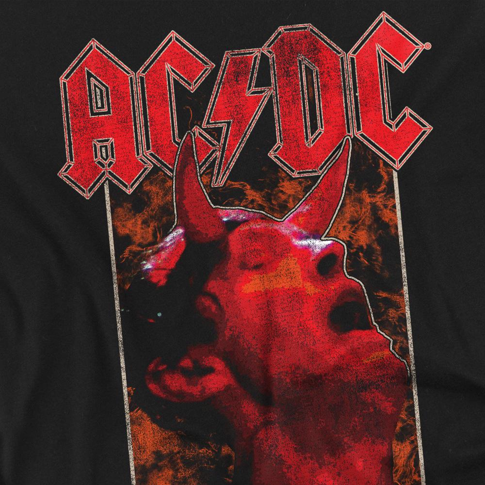 Black - Back - AC-DC Unisex Adult Horns T-Shirt