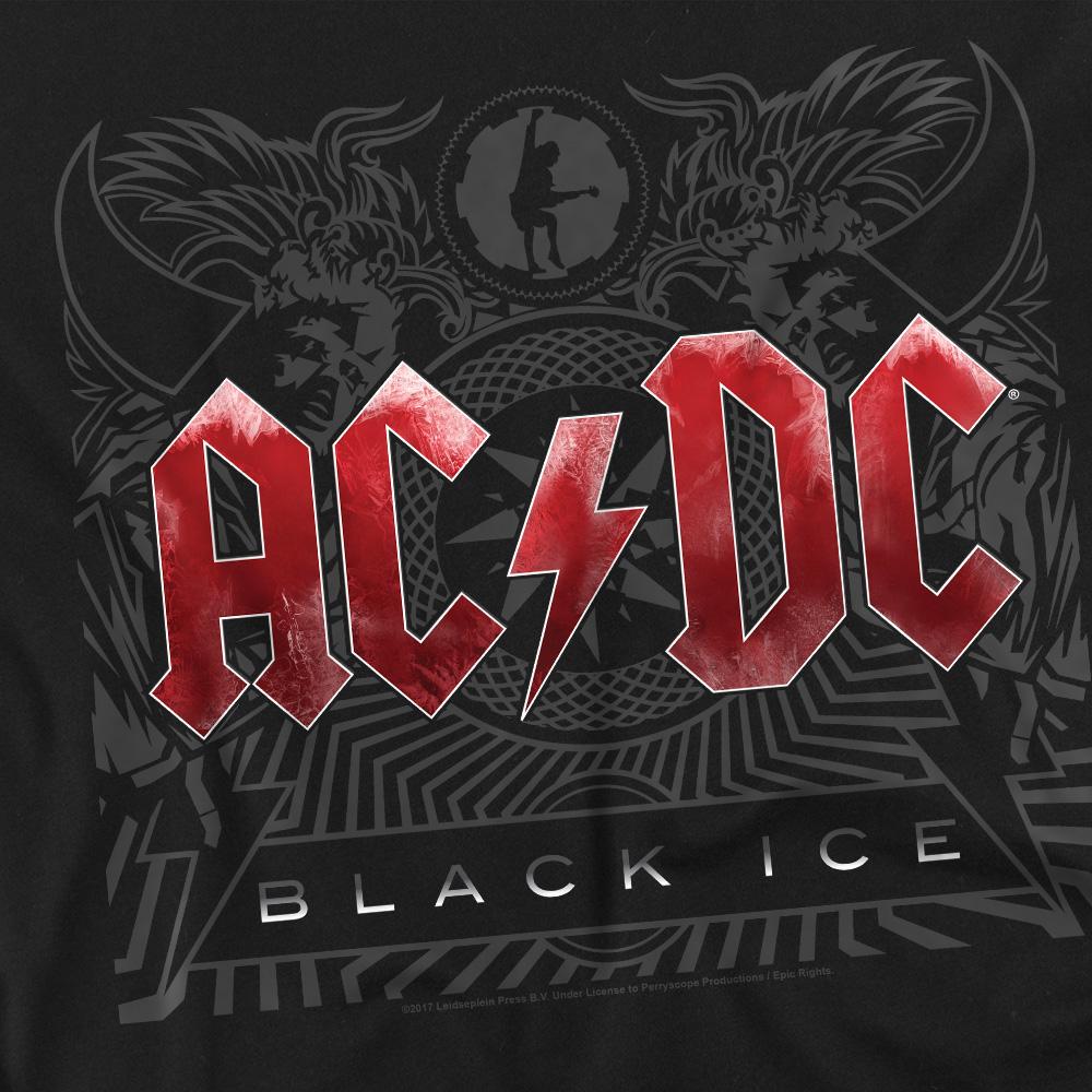 Black - Side - AC-DC Unisex Adult Black Ice T-Shirt