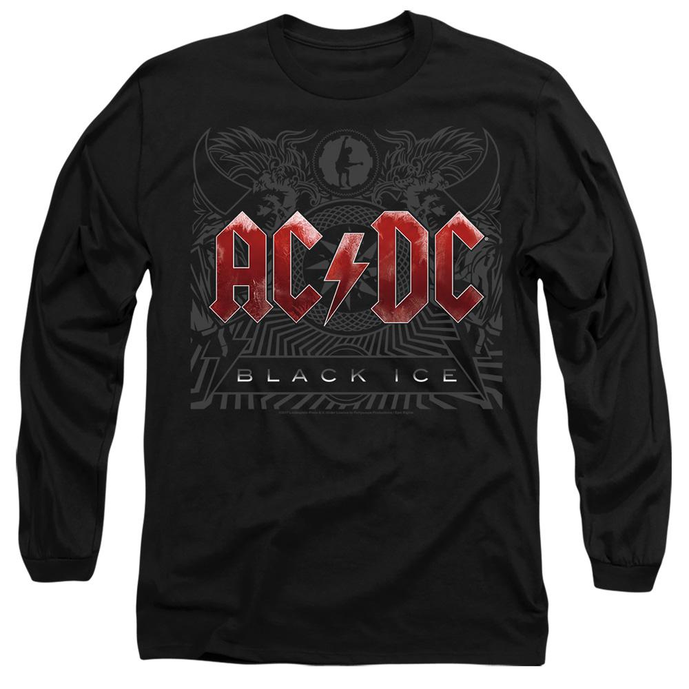 Black - Front - AC-DC Unisex Adult Black Ice T-Shirt