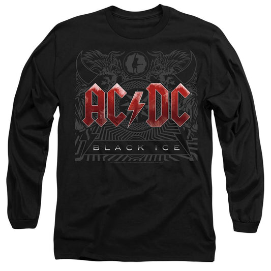 Black - Front - AC-DC Unisex Adult Black Ice T-Shirt