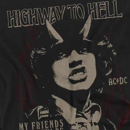 Black - Back - AC-DC Unisex Adult My Friends T-Shirt