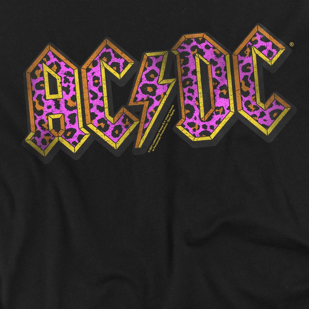 Black - Back - AC-DC Unisex Adult Animal Print T-Shirt