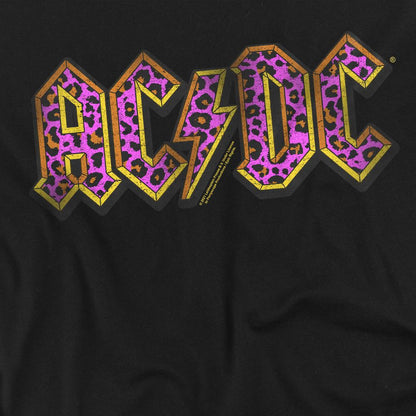 Black - Back - AC-DC Unisex Adult Animal Print T-Shirt