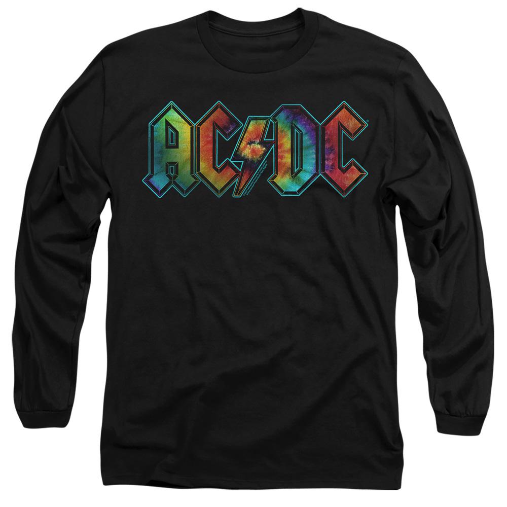 Black - Side - AC-DC Unisex Adult Tie Dye Logo T-Shirt