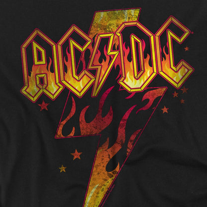 Black - Side - AC-DC Unisex Adult Fire Bolt T-Shirt