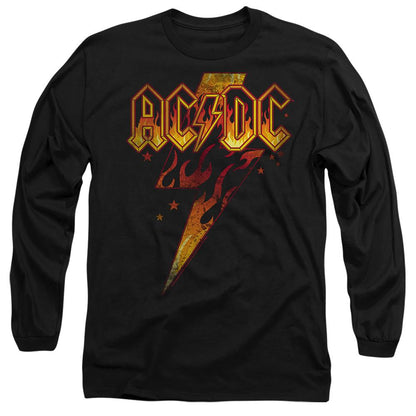 Black - Front - AC-DC Unisex Adult Fire Bolt T-Shirt
