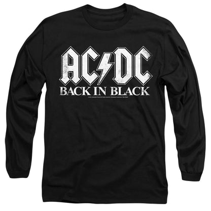 Black - Front - AC-DC Unisex Adult Back In Black T-Shirt