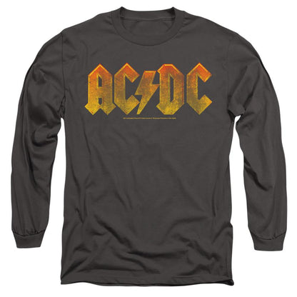 Charcoal - Front - AC-DC Unisex Adult Gradient Logo T-Shirt