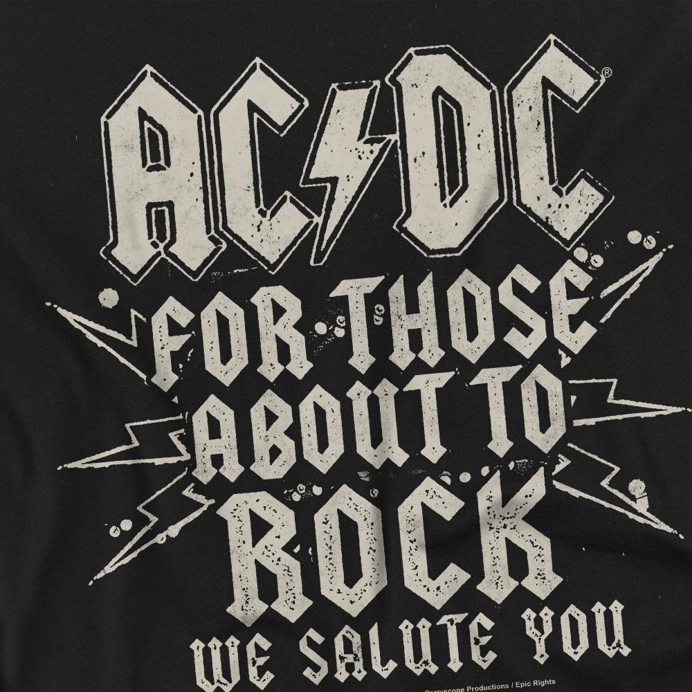 Black - Back - AC-DC Unisex Adult Salute T-Shirt