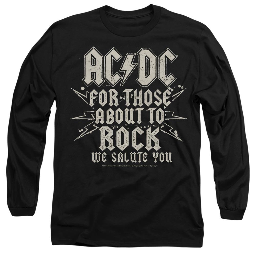 Black - Side - AC-DC Unisex Adult Salute T-Shirt