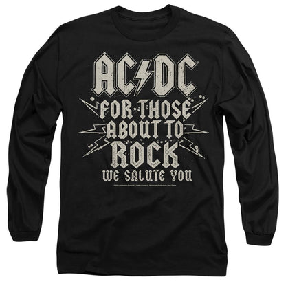 Black - Side - AC-DC Unisex Adult Salute T-Shirt