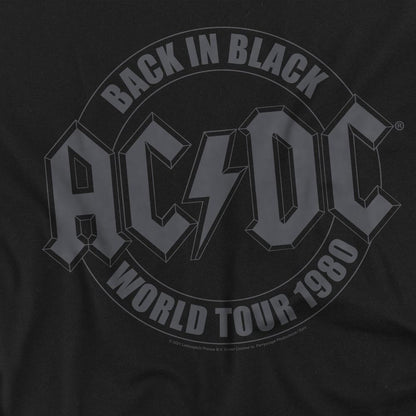 Black - Side - AC-DC Unisex Adult Tour Emblem T-Shirt