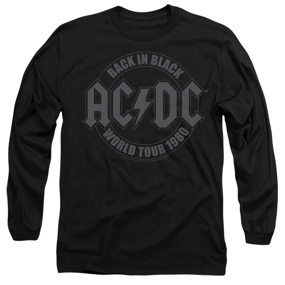 Black - Front - AC-DC Unisex Adult Tour Emblem T-Shirt