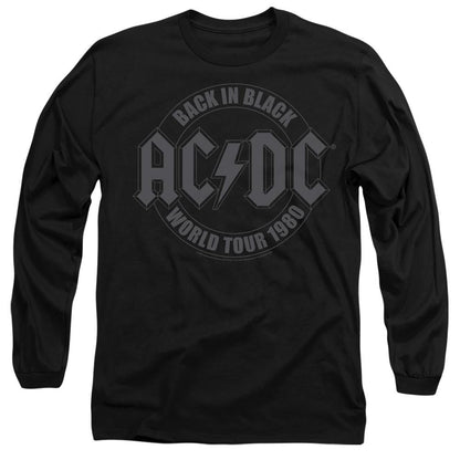 Black - Front - AC-DC Unisex Adult Tour Emblem T-Shirt