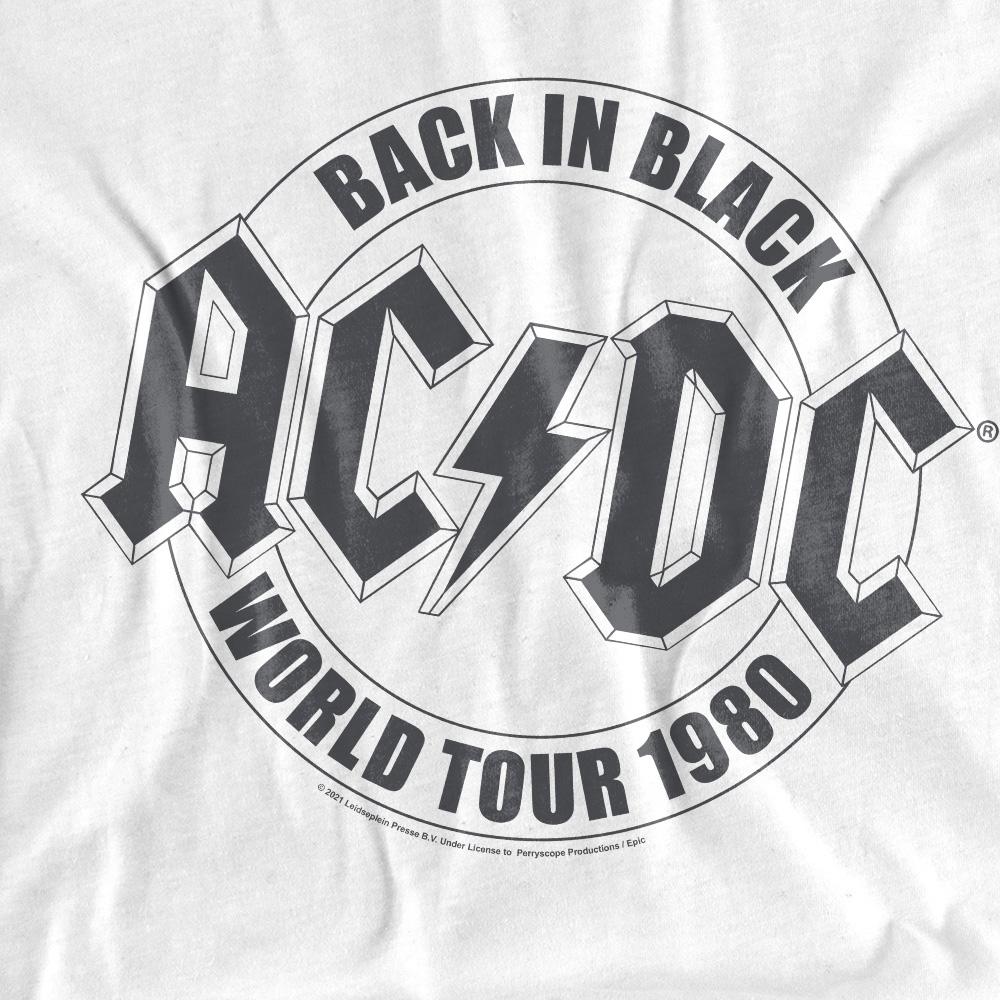 White - Side - AC-DC Unisex Adult Tour Emblem T-Shirt