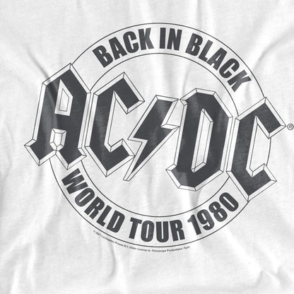 White - Side - AC-DC Unisex Adult Tour Emblem T-Shirt