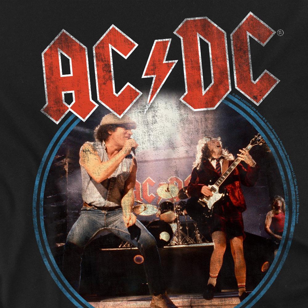 Black - Back - AC-DC Unisex Adult Tour Logo T-Shirt