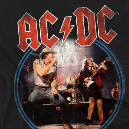 Black - Back - AC-DC Unisex Adult Tour Logo T-Shirt