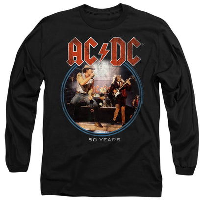 Black - Side - AC-DC Unisex Adult Tour Logo T-Shirt