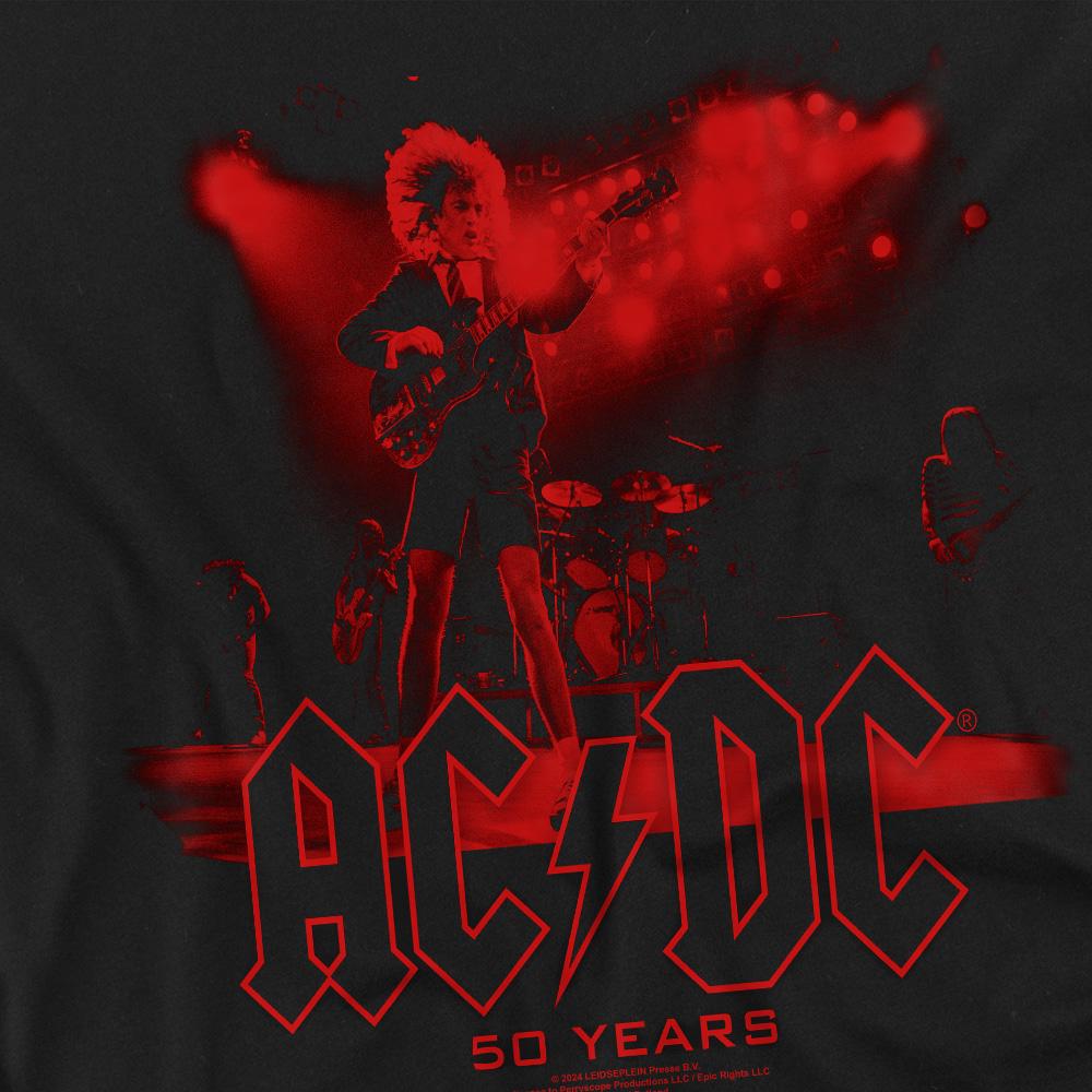 Black - Back - AC-DC Unisex Adult Live 50 T-Shirt