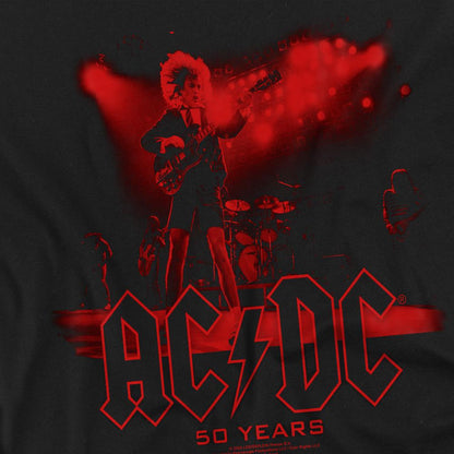 Black - Back - AC-DC Unisex Adult Live 50 T-Shirt