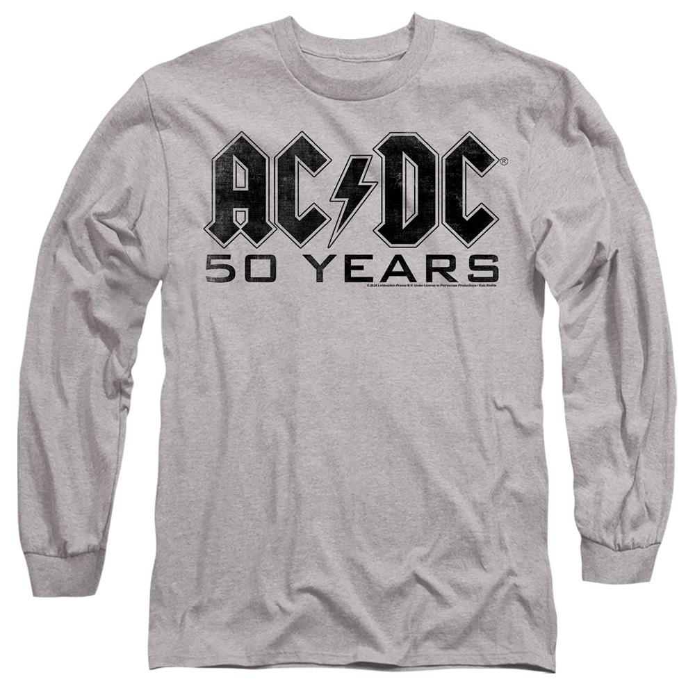 Sport Heather - Side - AC-DC Unisex Adult 50 Years Logo T-Shirt