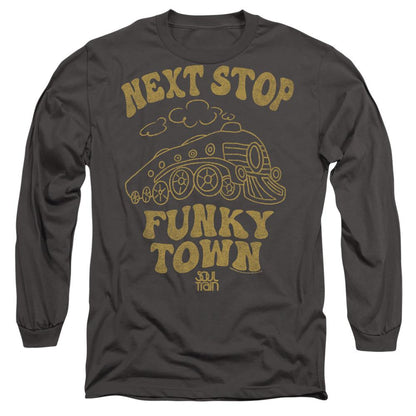 Charcoal - Side - BET Unisex Adult Soul Train Next Stop T-Shirt