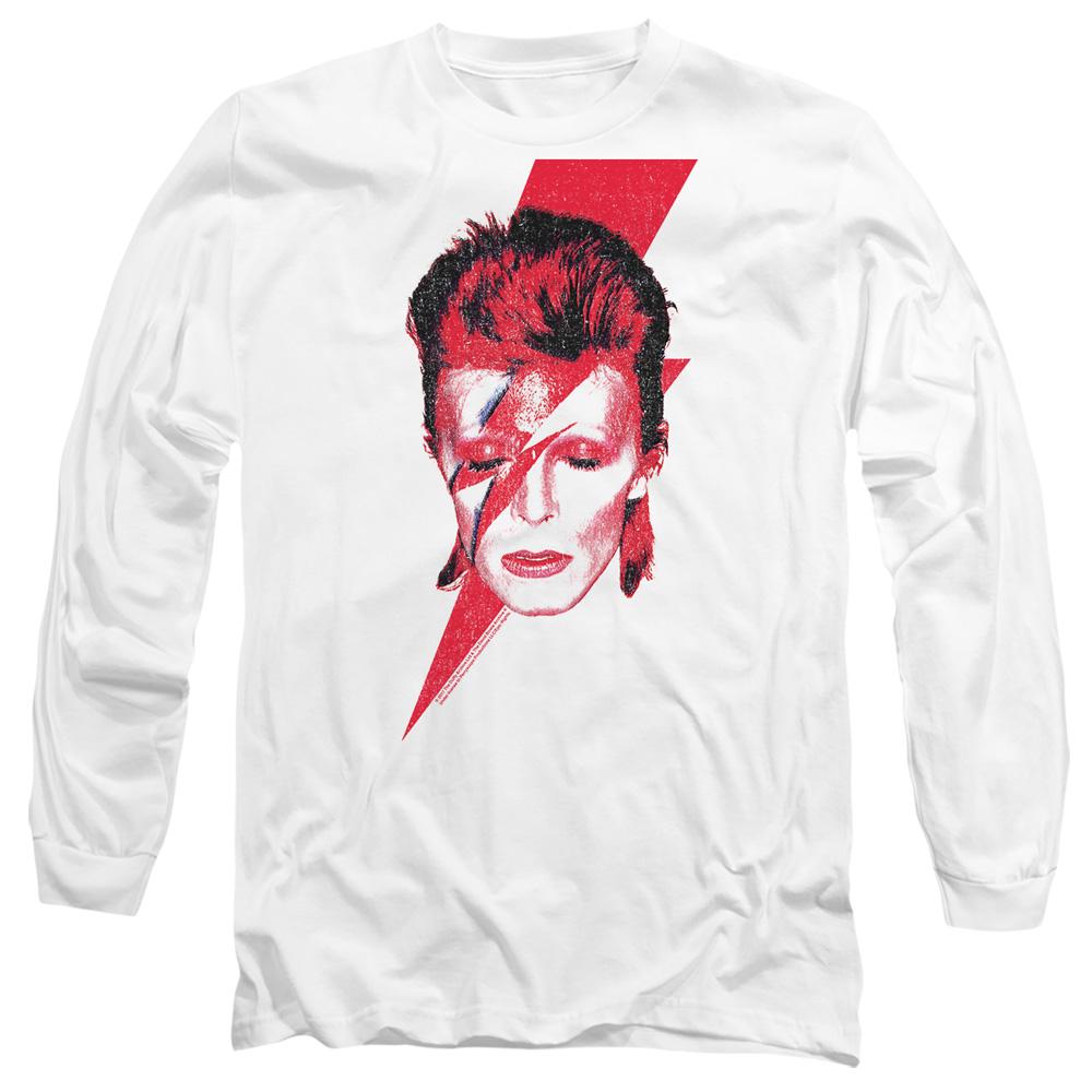 White - Front - David Bowie Unisex Adult Aladdin Sane T-Shirt