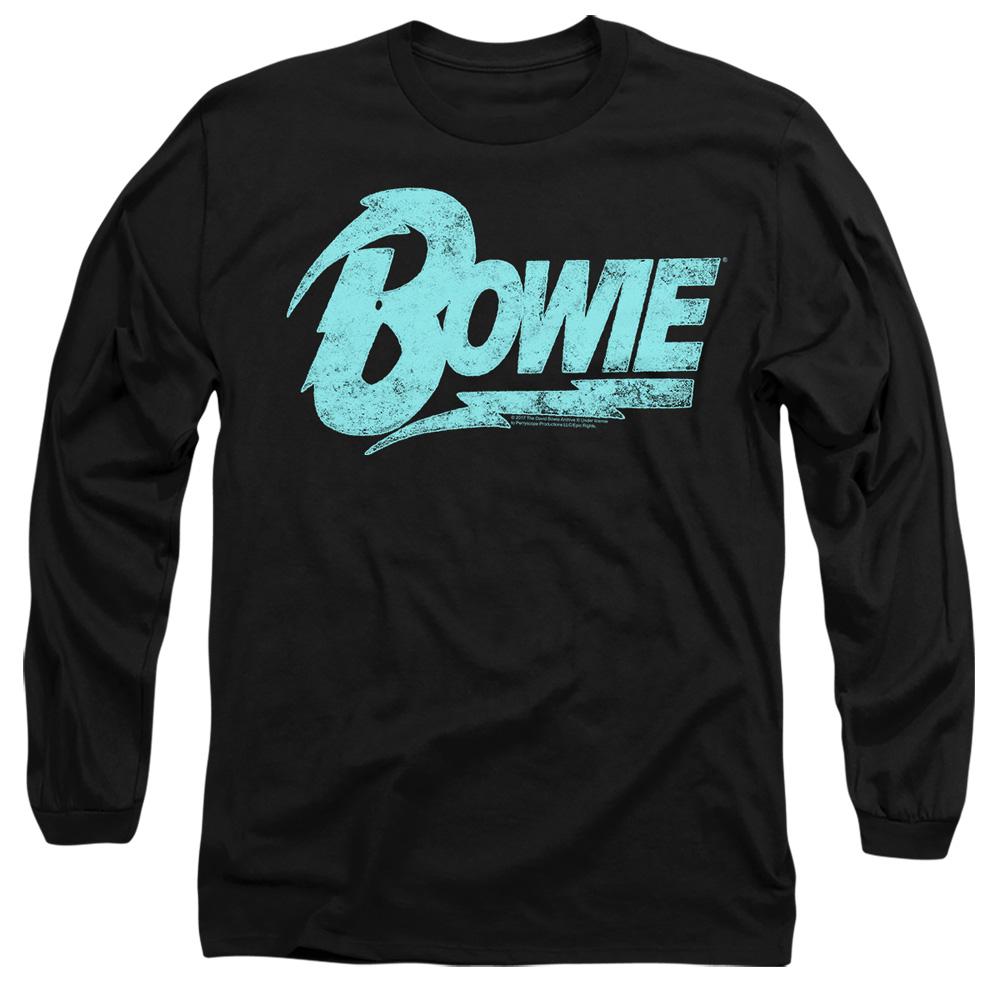 Black - Side - David Bowie Unisex Adult Logo T-Shirt