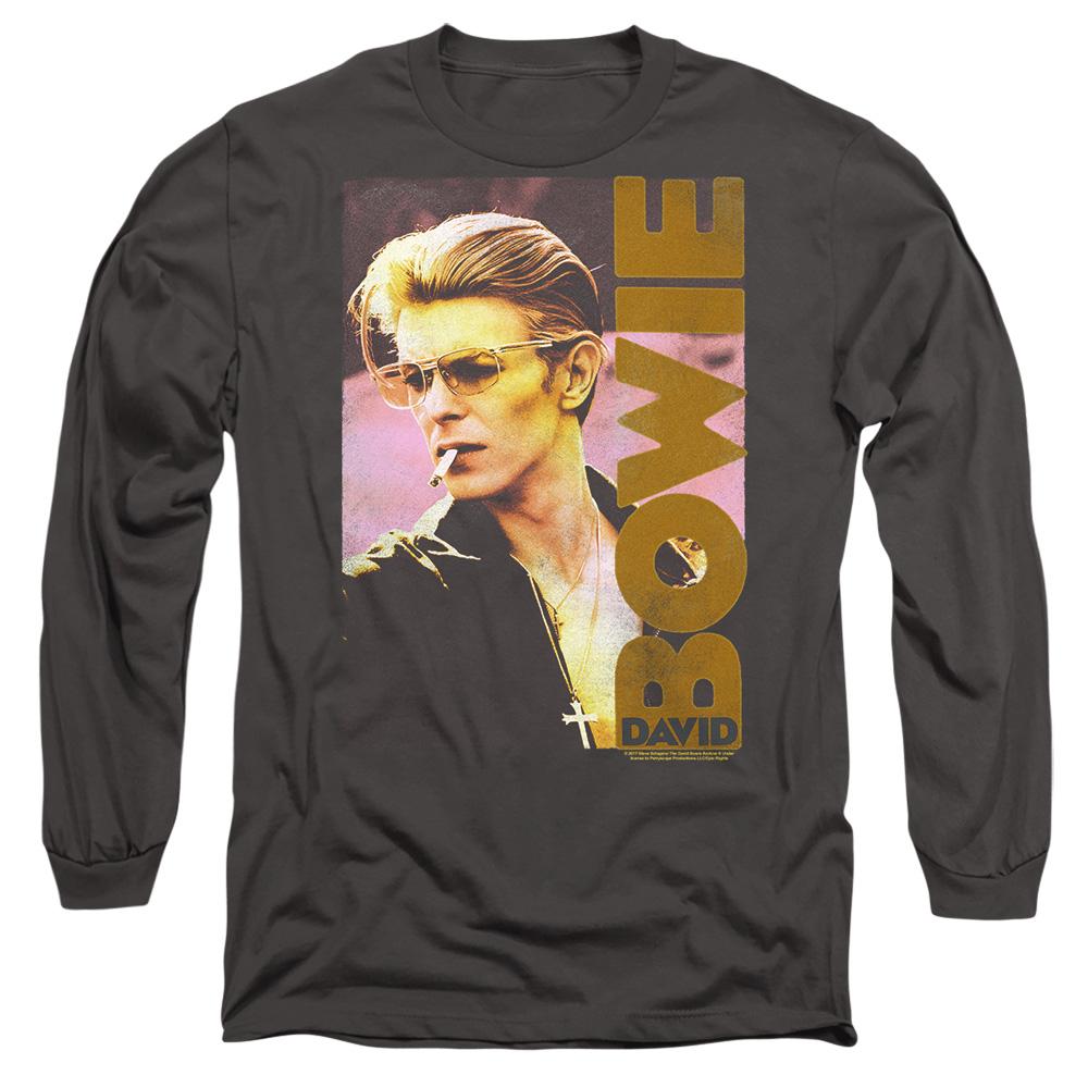 Charcoal - Side - David Bowie Unisex Adult Smokin T-Shirt