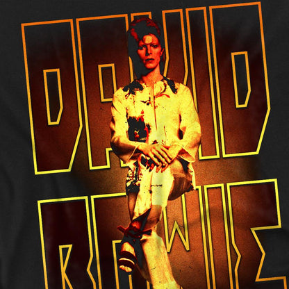 Black - Back - David Bowie Unisex Adult Perched T-Shirt