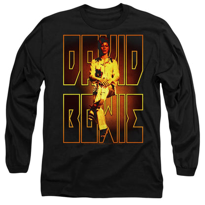Black - Side - David Bowie Unisex Adult Perched T-Shirt