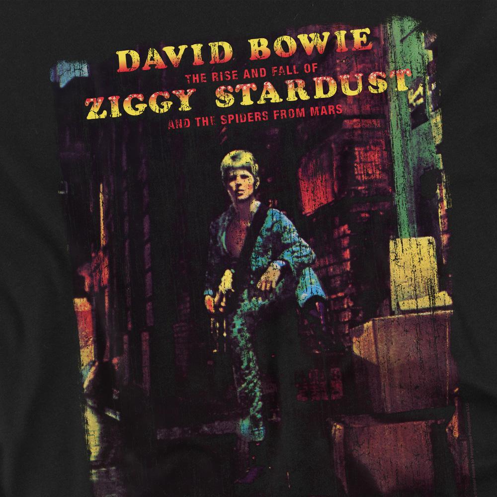 Black - Side - David Bowie Unisex Adult Ziggy Stardust Album T-Shirt