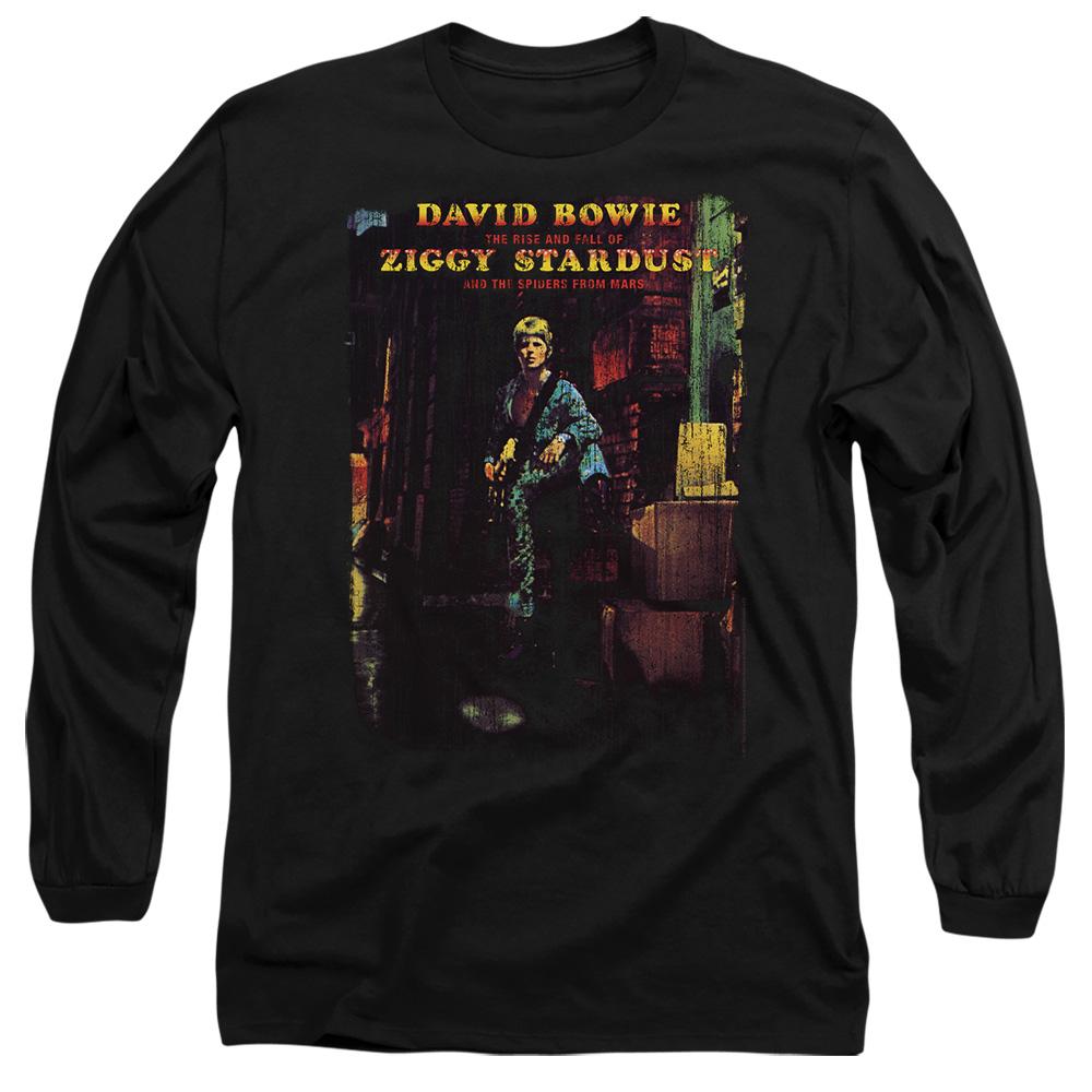 Black - Front - David Bowie Unisex Adult Ziggy Stardust Album T-Shirt