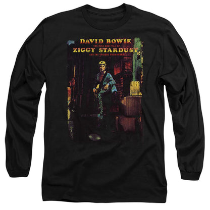 Black - Front - David Bowie Unisex Adult Ziggy Stardust Album T-Shirt