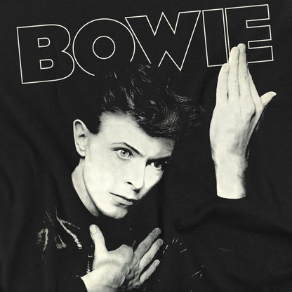 Black - Side - David Bowie Unisex Adult Heroes Cover T-Shirt