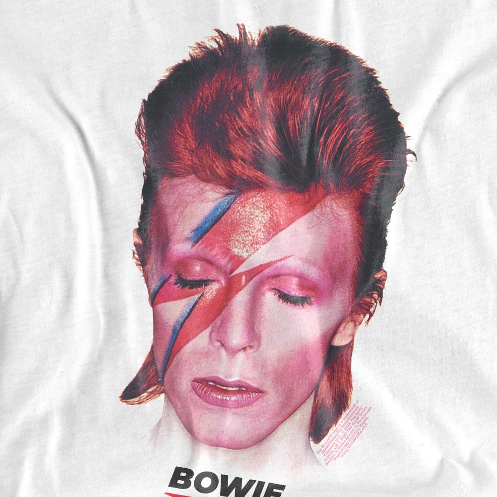 White - Back - David Bowie Unisex Adult Aladdin Sane ´75 T-Shirt