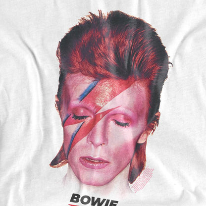 White - Back - David Bowie Unisex Adult Aladdin Sane ´75 T-Shirt