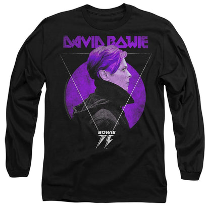 Black - Side - David Bowie Unisex Adult 75 Side Profile Logo T-Shirt