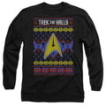 Black - Front - Star Trek Unisex Adult Trek the Halls Ugly Christmas T-Shirt