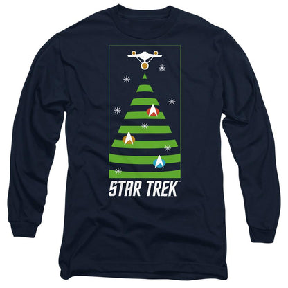 Navy - Front - Star Trek: The Original Series Unisex Adult Christmas Tree T-Shirt