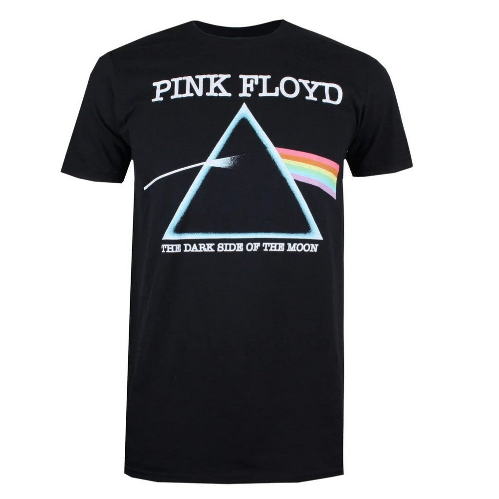 Black - Front - Pink Floyd Mens The Dark Side Of The Moon Logo T-Shirt