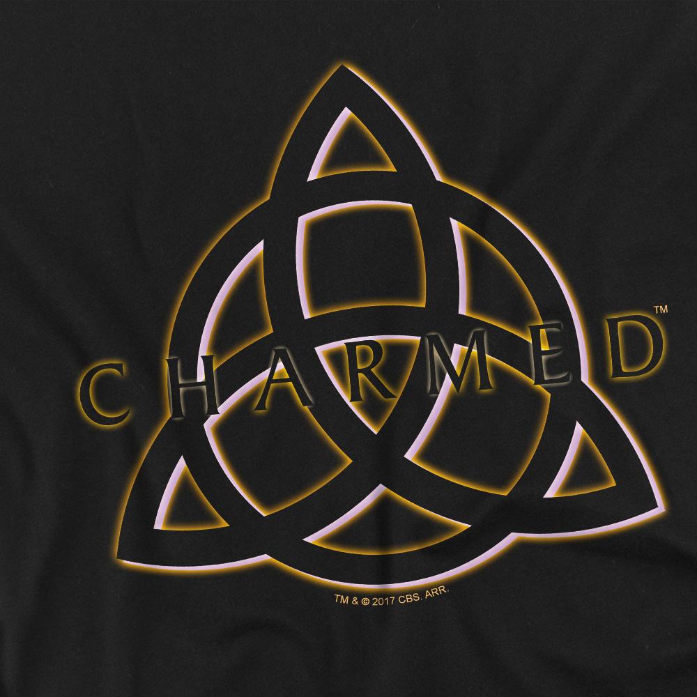 Black - Side - Charmed Unisex Adult Triple Linked Logo T-Shirt