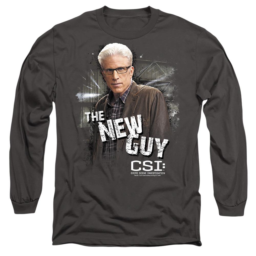 Charcoal - Side - CSI Unisex Adult The New Guy T-Shirt