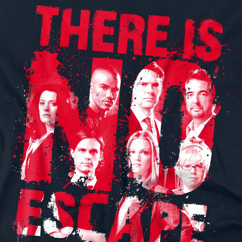 Navy - Back - Criminal Minds Unisex Adult No Escape T-Shirt