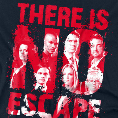 Navy - Back - Criminal Minds Unisex Adult No Escape T-Shirt