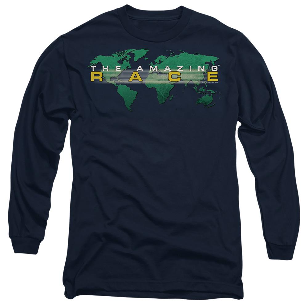 Navy - Side - The Amazing Race Unisex Adult Around the World T-Shirt