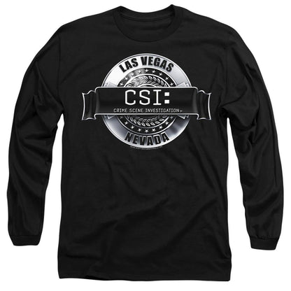 Black - Side - CSI Unisex Adult Rendered Logo T-Shirt