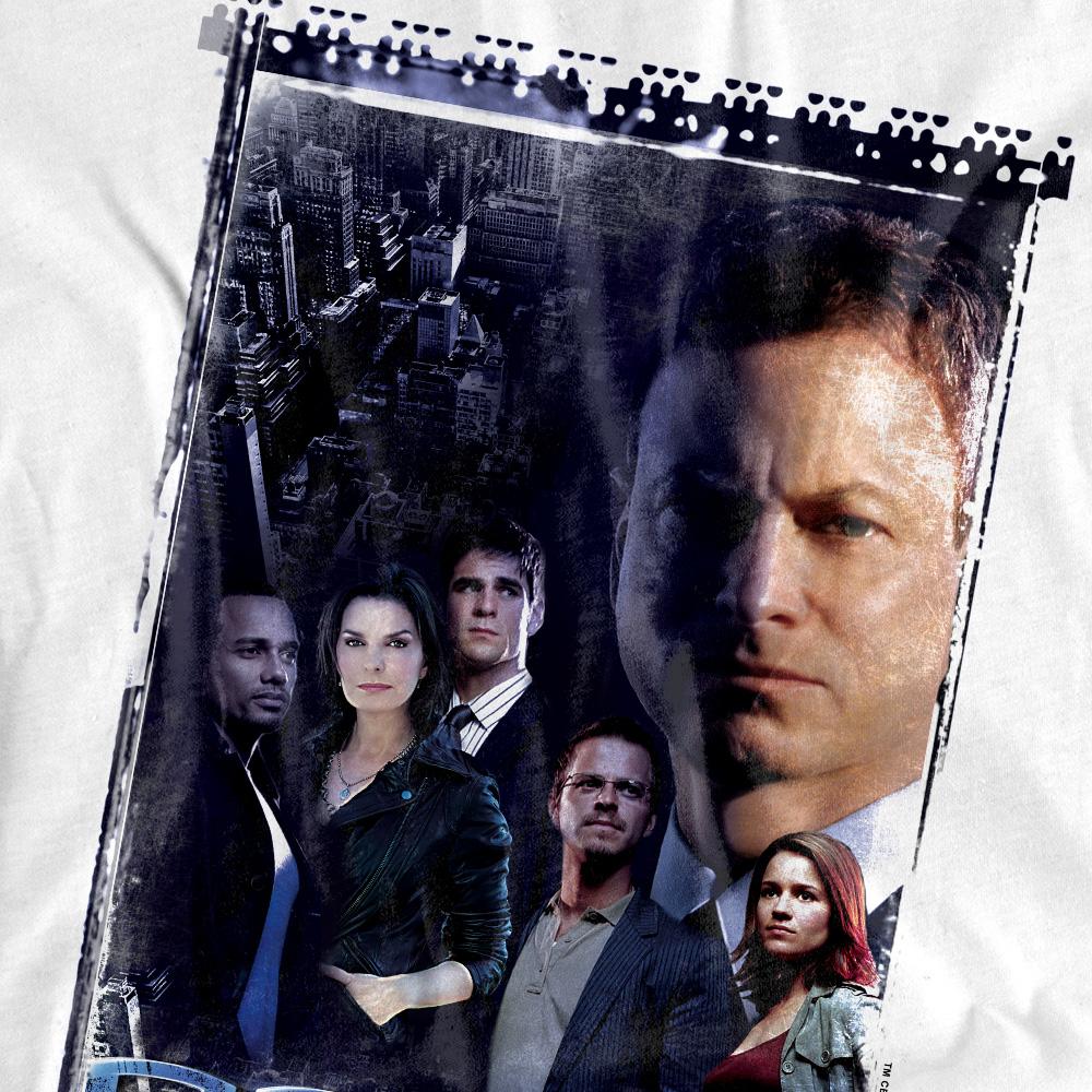 White - Back - CSI: NY Unisex Adult Watchful Eye T-Shirt